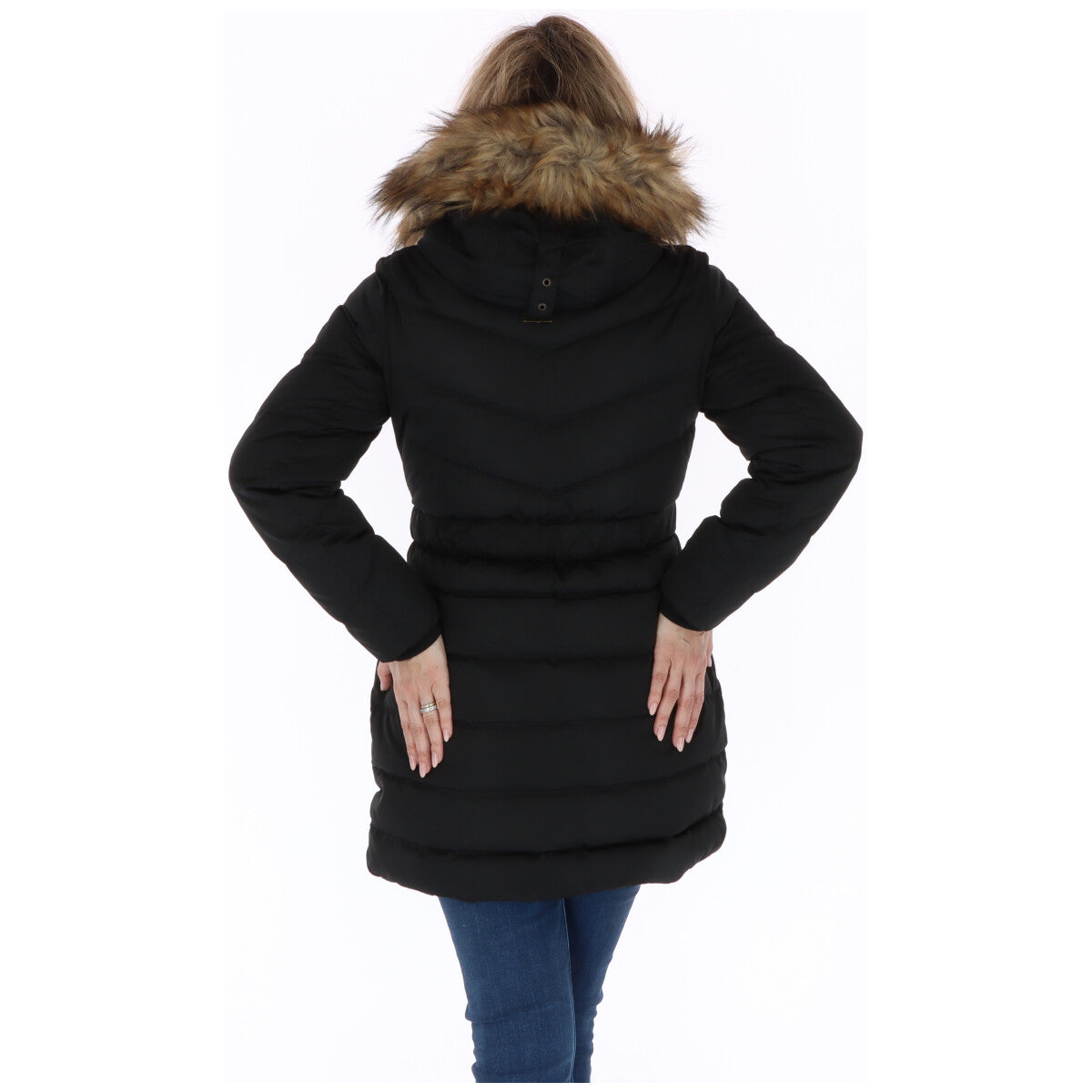 Pepe Jeans Black Polyester Coat | Regal Royce