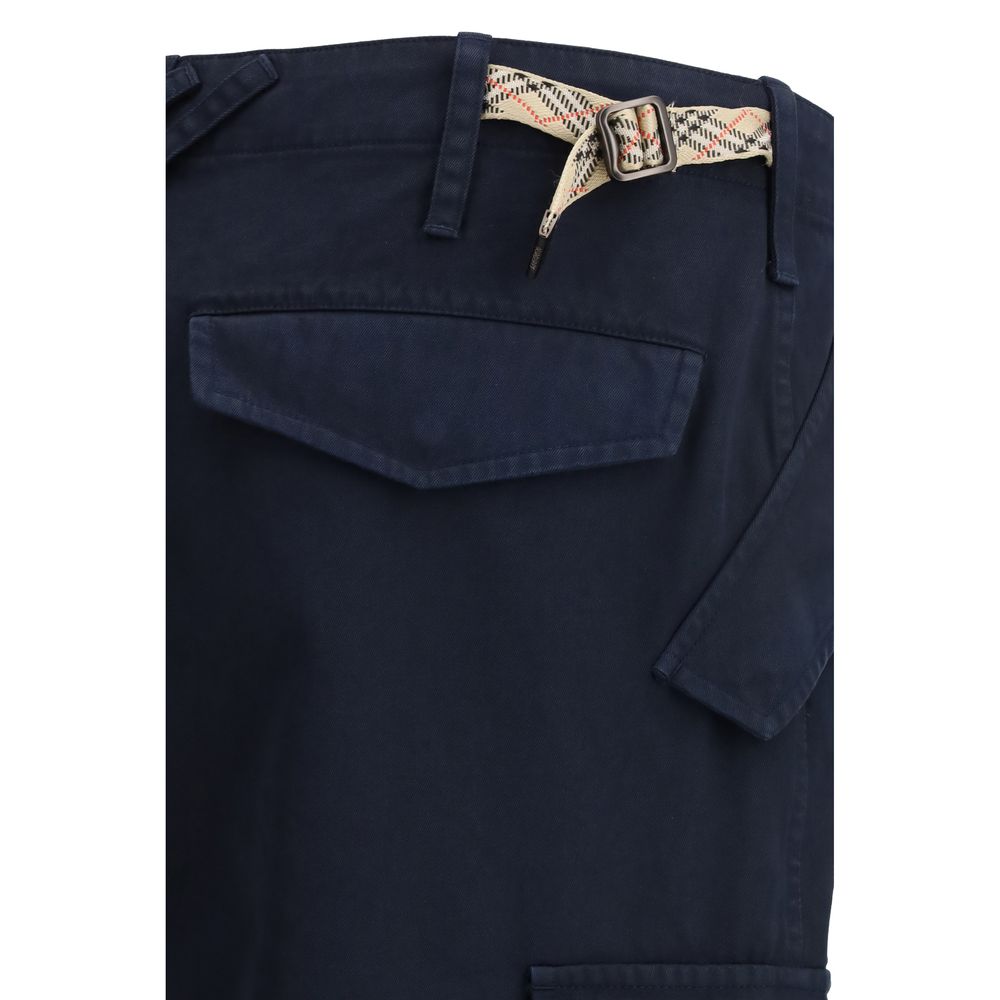 Burberry Blue Cotton Cargo Pants | Regal Royce