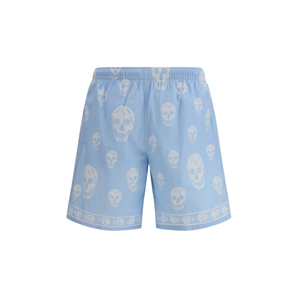 Alexander McQueen Blue Polyamide Bermuda Shorts | Regal Royce