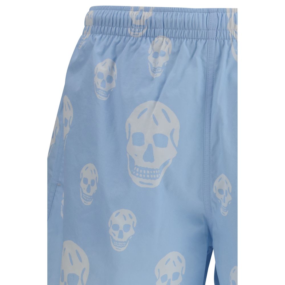 Alexander McQueen Blue Polyamide Bermuda Shorts | Regal Royce