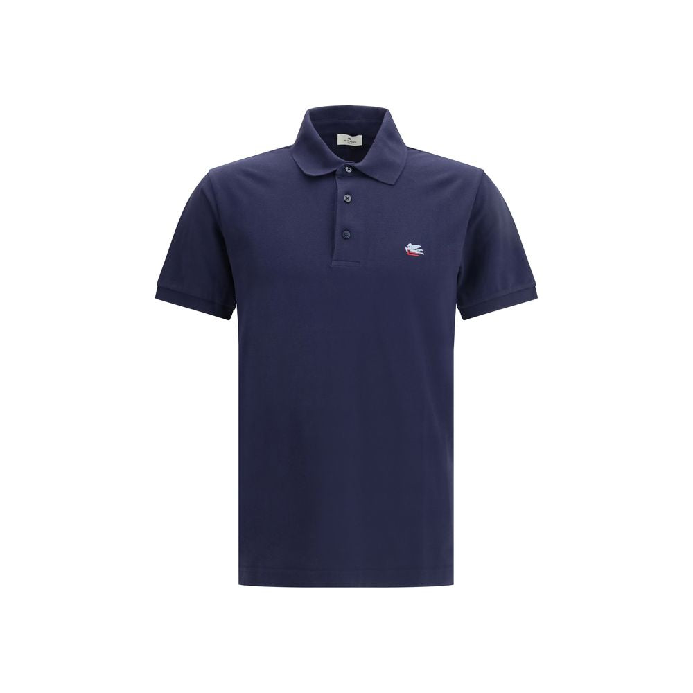 Etro Blue Cotton Polo Shirt | Regal Royce
