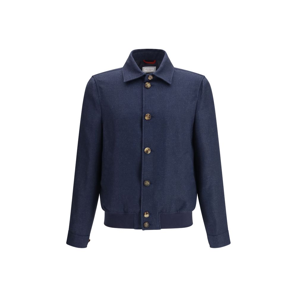 Brunello Cucinelli Blue Silk Coat | Regal Royce
