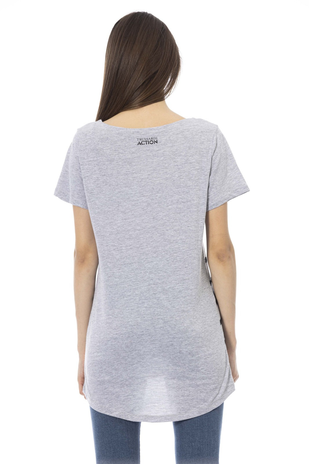 Trussardi Gray Cotton T-Shirt | Regal Royce
