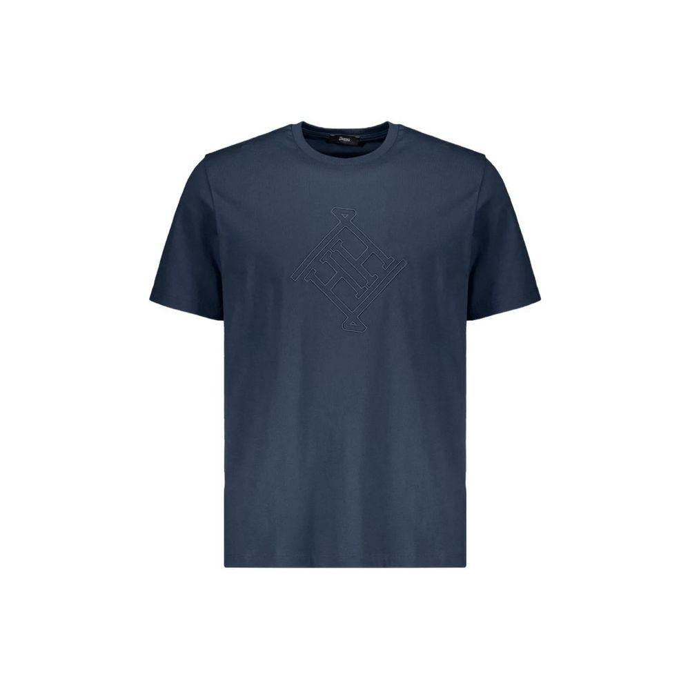 Herno Blue Cotton T-Shirt | Regal Royce