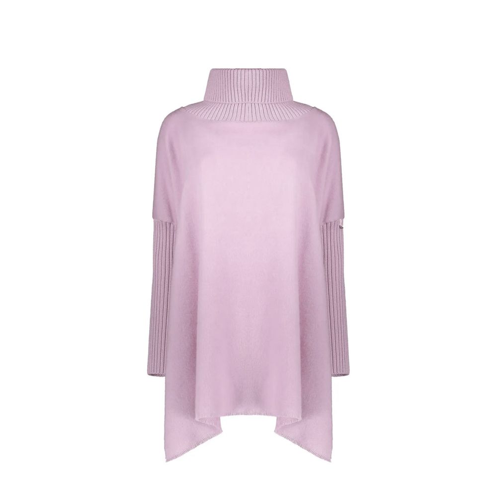 Herno Purple Virgin Wool Poncho | Regal Royce