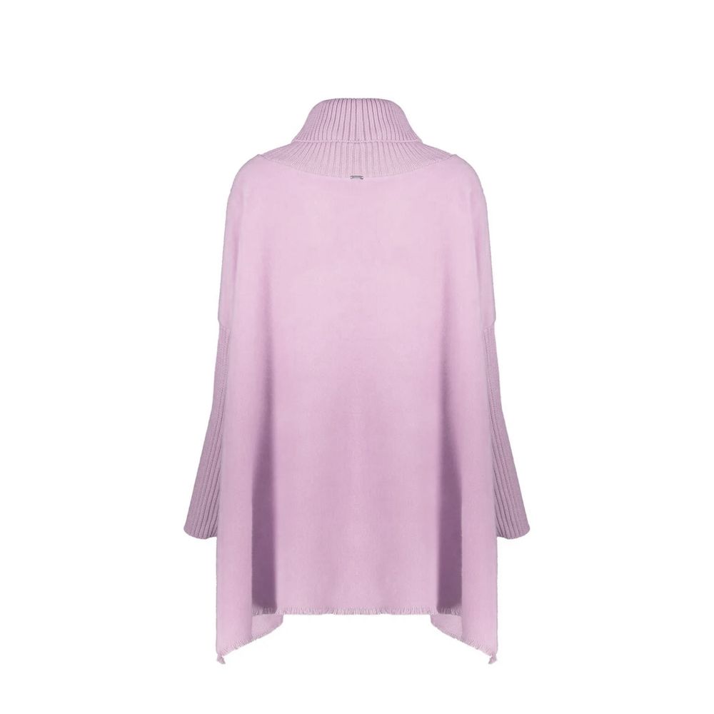 Herno Purple Virgin Wool Poncho | Regal Royce
