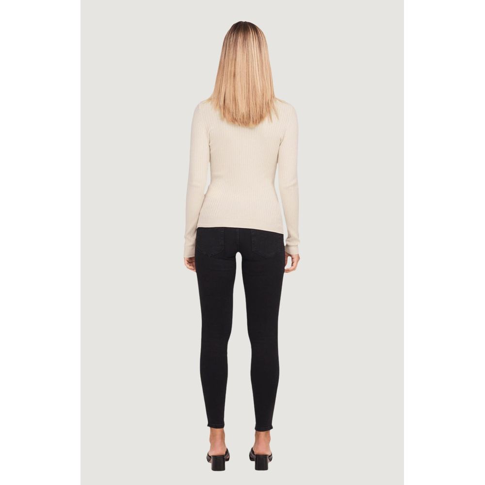Only Beige Viscose Turtleneck | Regal Royce