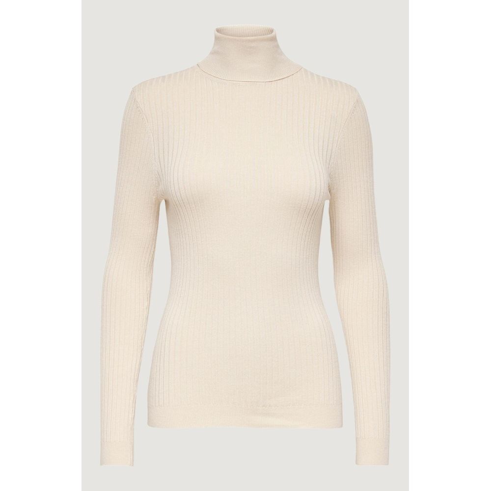 Only Beige Viscose Turtleneck | Regal Royce