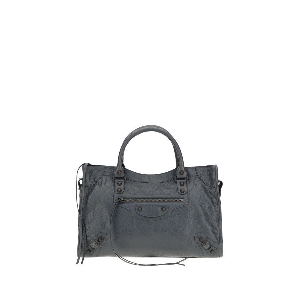 Balenciaga Gray Calf Leather Bos Taurus Shoulder Bag | Regal Royce
