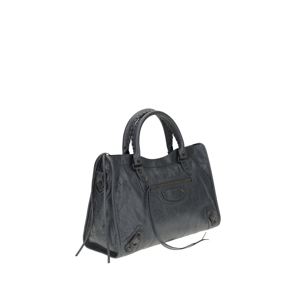 Balenciaga Gray Calf Leather Bos Taurus Shoulder Bag | Regal Royce
