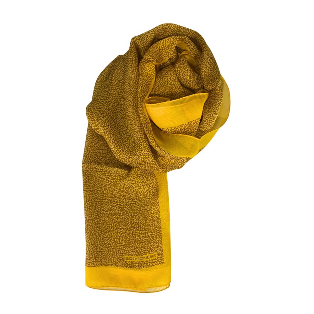 Borbonese Yellow Silk Women Scarf | Regal Royce