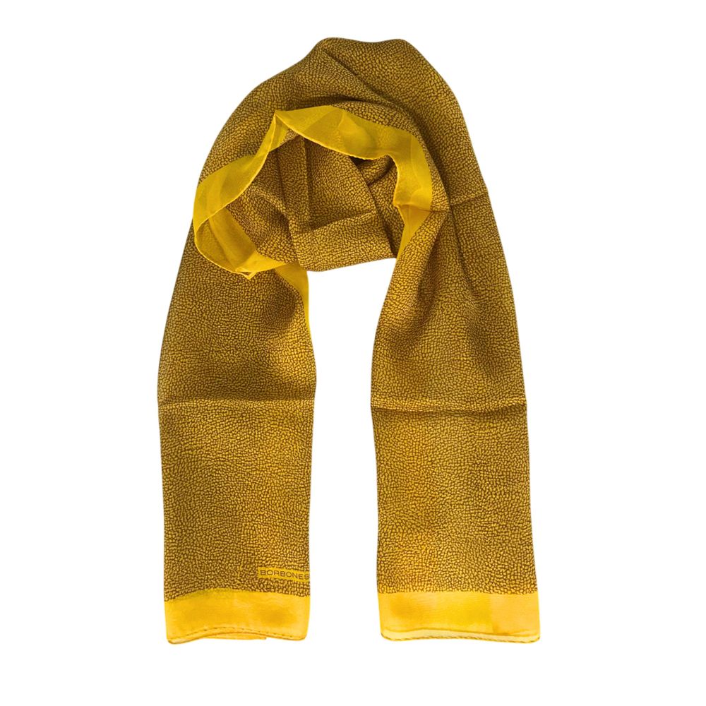 Borbonese Yellow Silk Women Scarf | Regal Royce