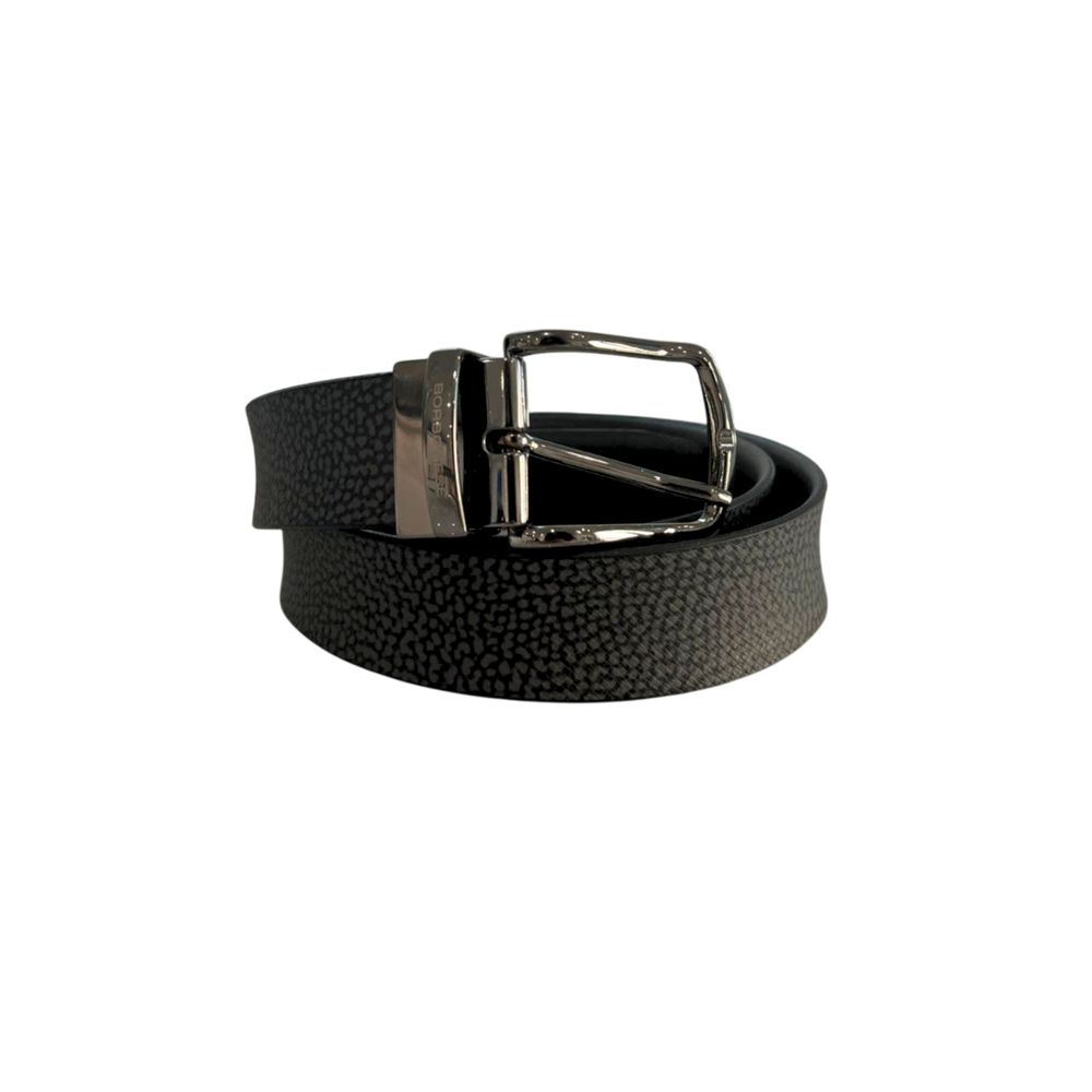 Borbonese Black Polyvinyl Men's Belt with Leather Trimming | Regal Royce