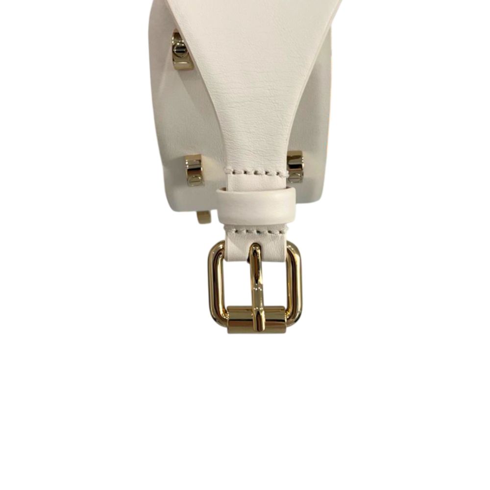 Borbonese White Genuine Leather Women Belt | Regal Royce