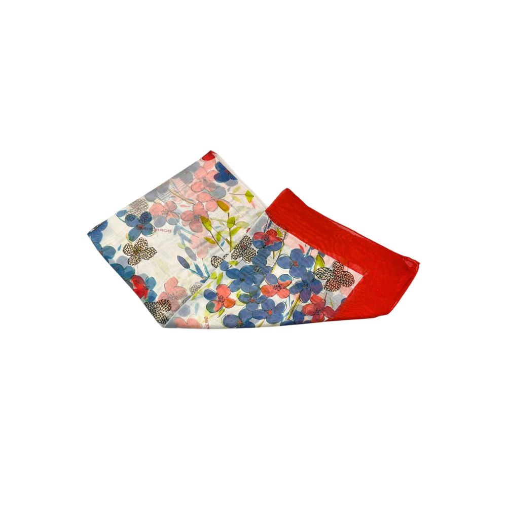 Borbonese Red Silk Women Scarf | Regal Royce