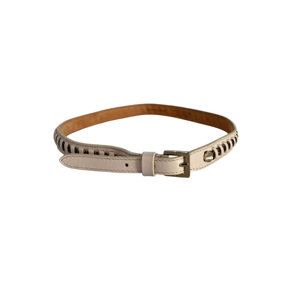 Borbonese White Leather Women's Belt | Regal Royce