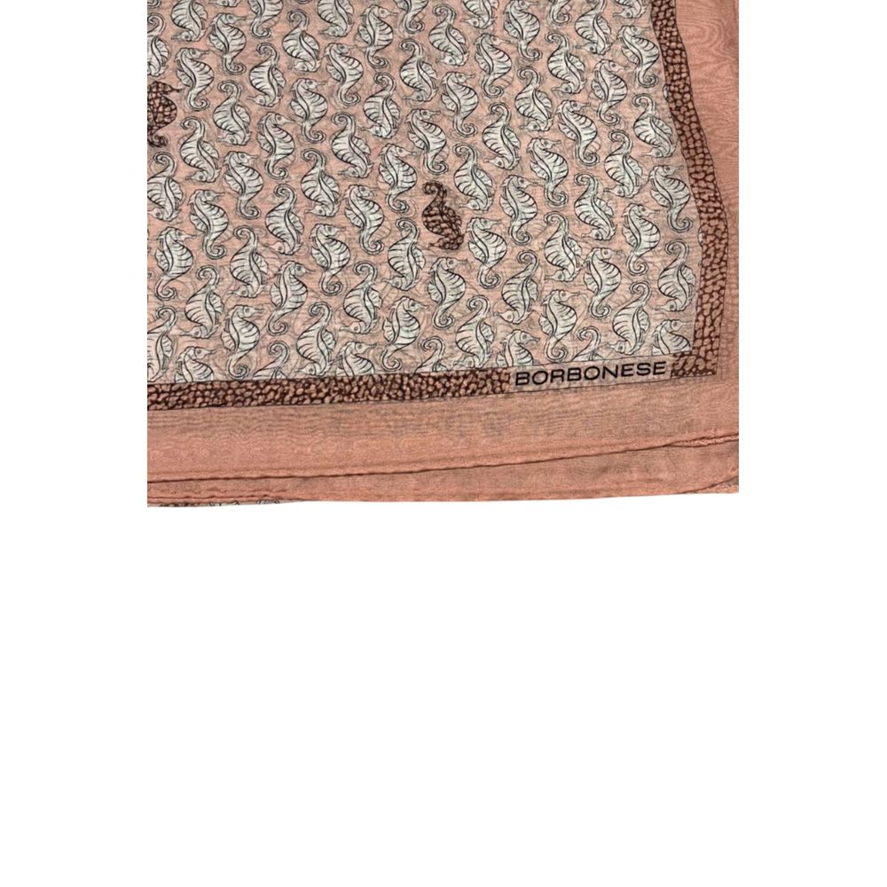 Borbonese Pink Silk Women Scarf | Regal Royce