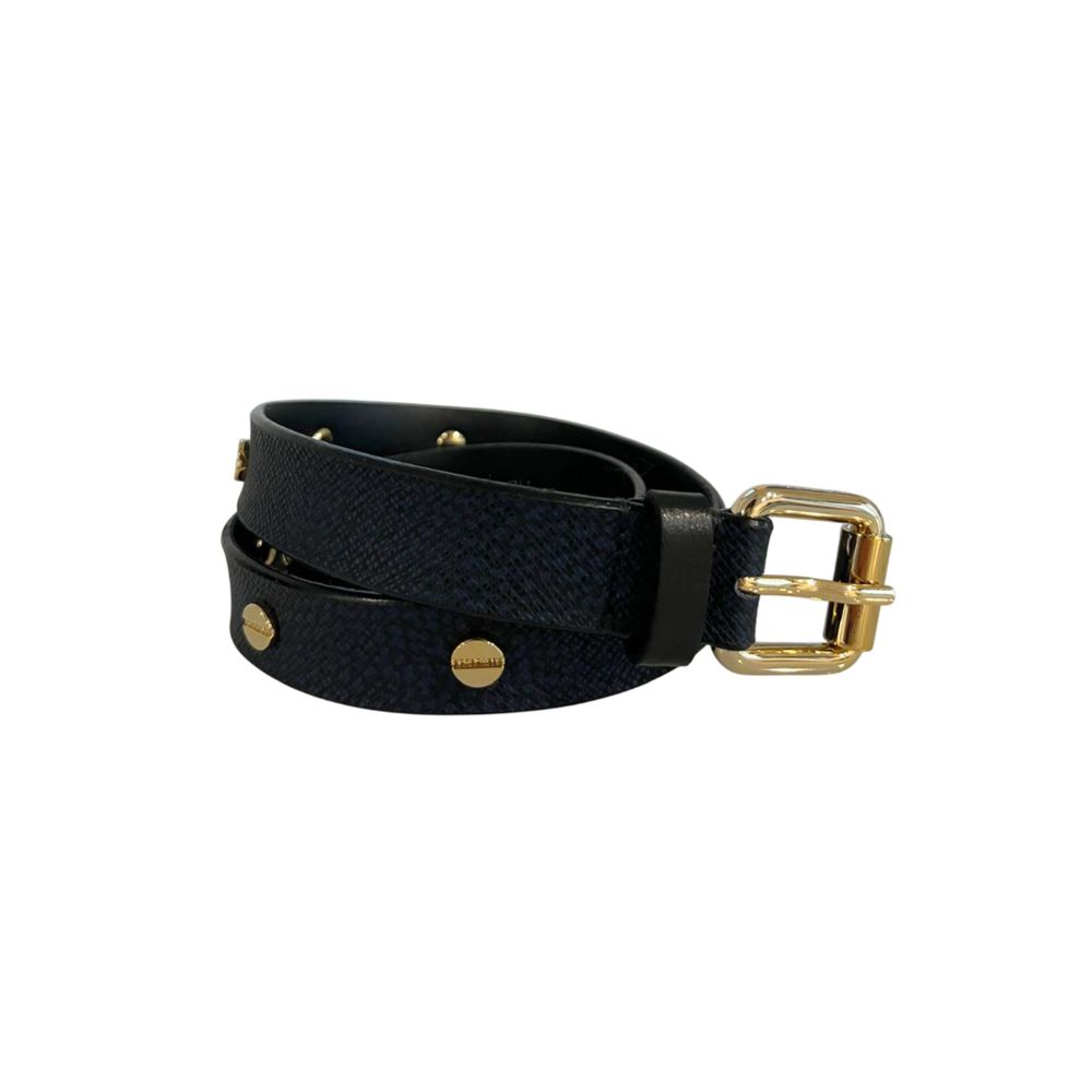 Borbonese Blue Polyvinyl Women's Belt | Regal Royce