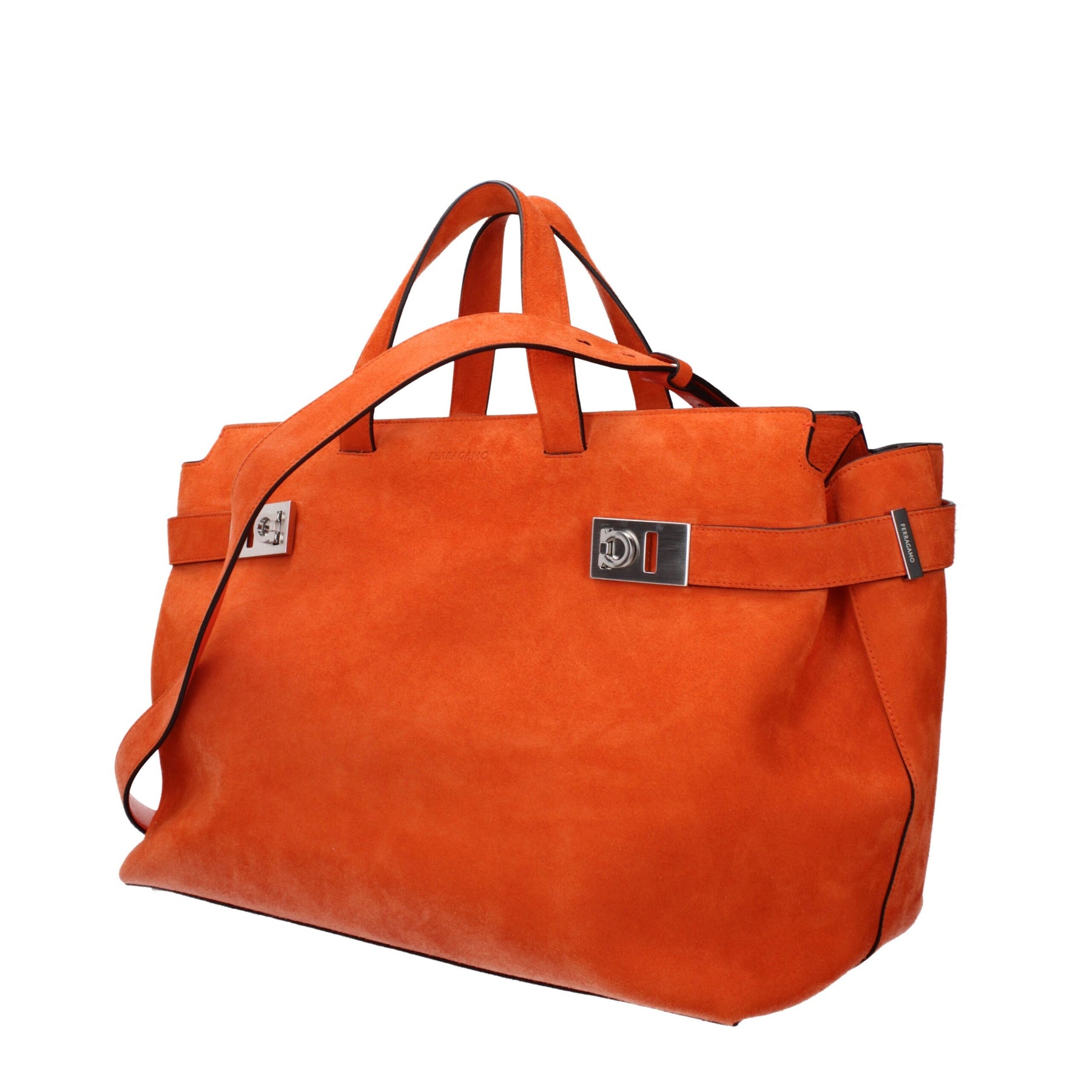 Salvatore Ferragamo Orange Leather Handbag | Regal Royce