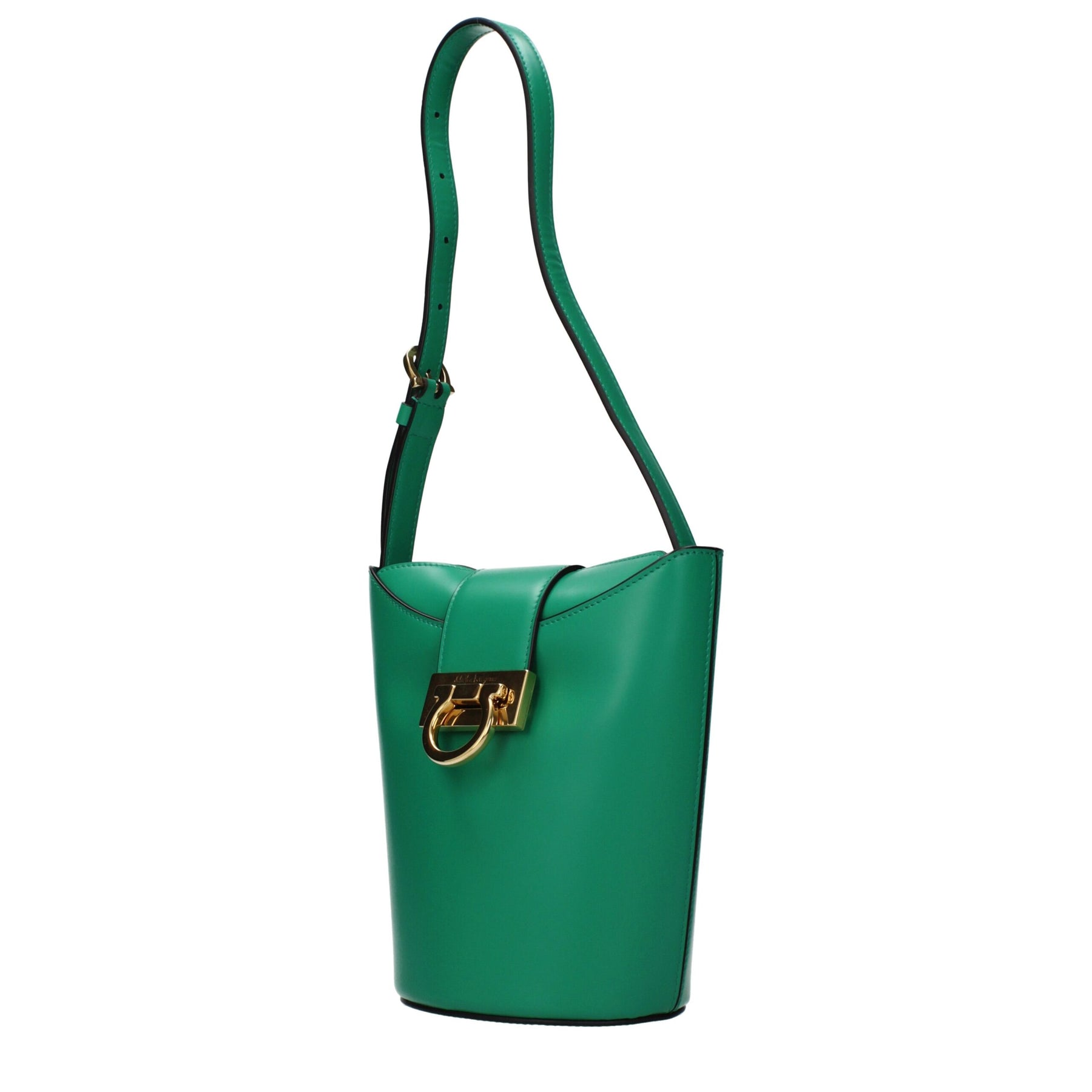 Salvatore Ferragamo Green Leather Shoulder Bag | Regal Royce