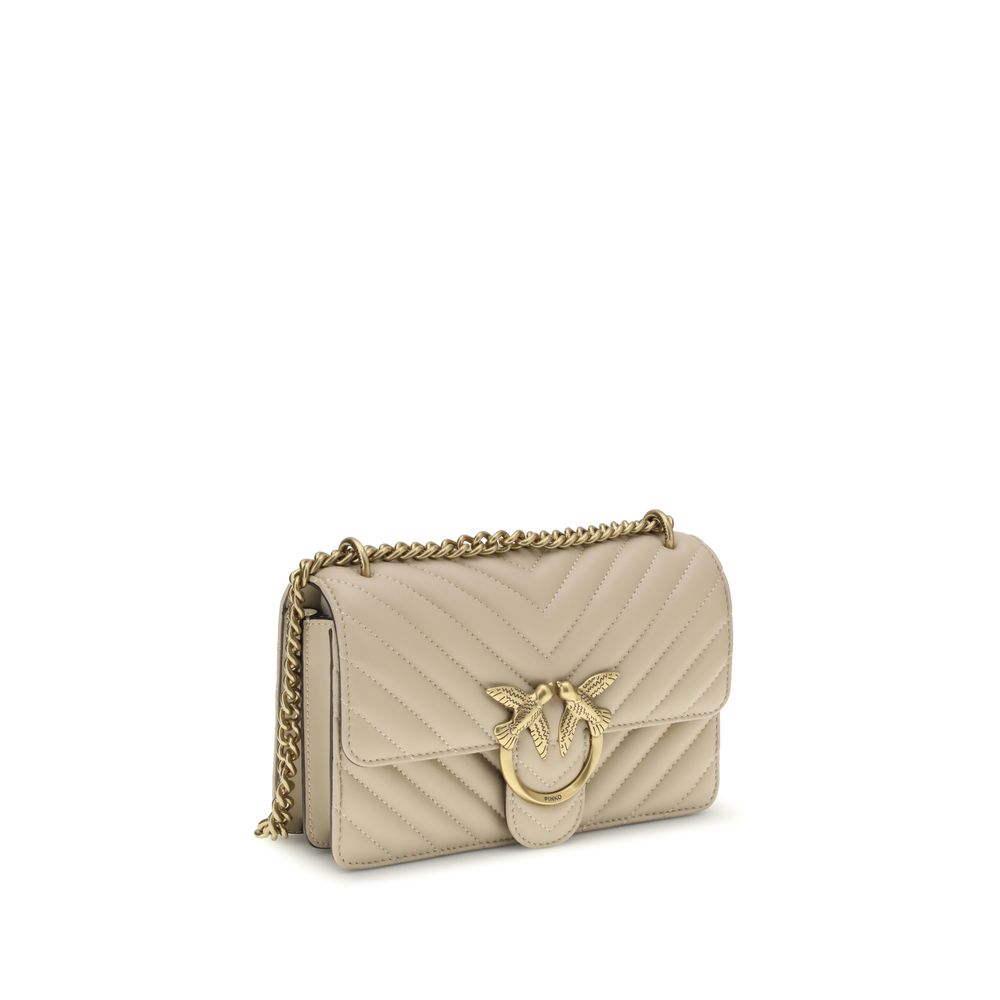 PINKO Beige Calf Leather Bos Taurus Shoulder Bag | Regal Royce