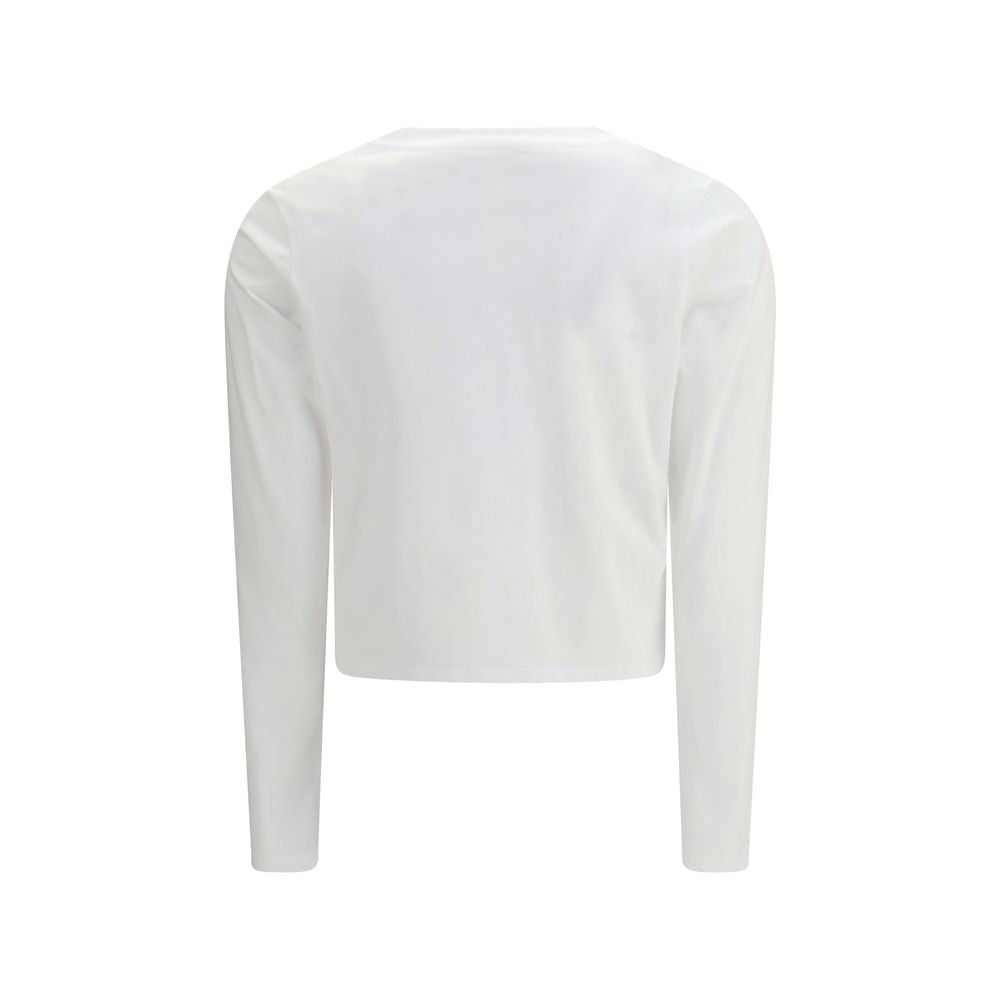 Loulou De Saison White Cotton Long Sleeve T-Shirt | Regal Royce
