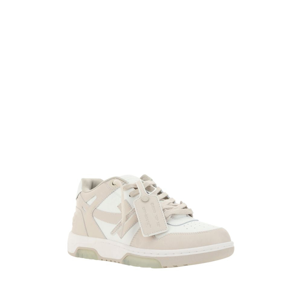 Off-White Beige Rubber Low Top Sneakers | Regal Royce