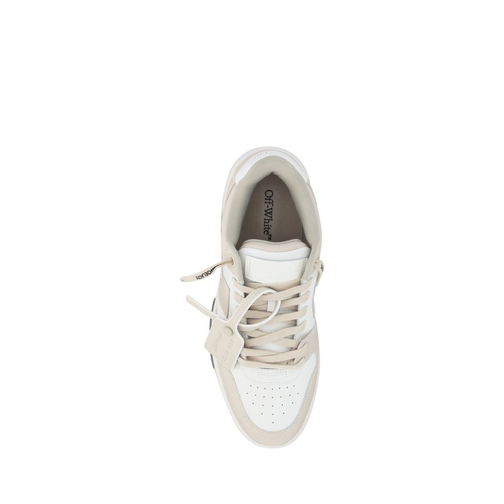 Off-White Beige Rubber Low Top Sneakers | Regal Royce