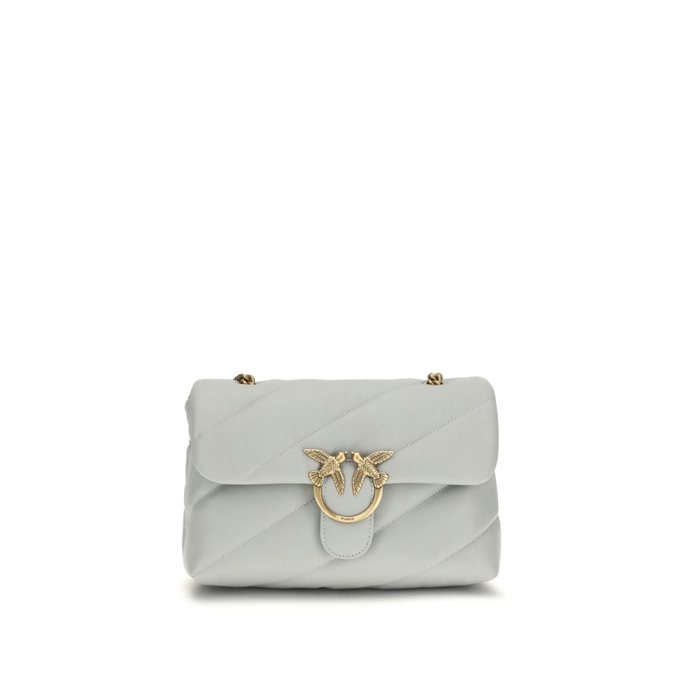 PINKO Gray Calf Leather Bos Taurus Shoulder Bag | Regal Royce