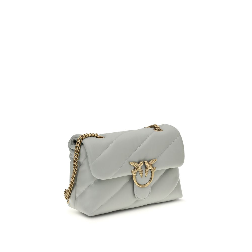 PINKO Gray Calf Leather Bos Taurus Shoulder Bag | Regal Royce