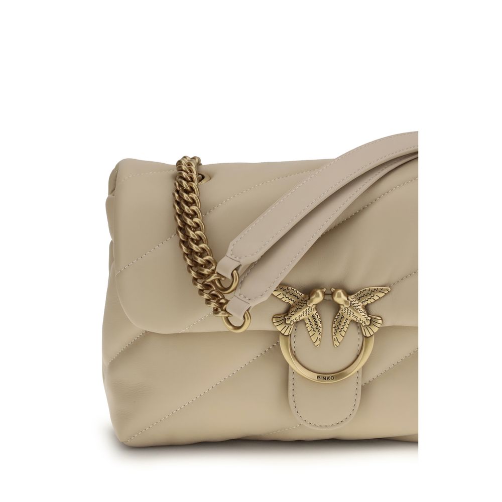 PINKO Beige Calf Leather Bos Taurus Shoulder Bag | Regal Royce