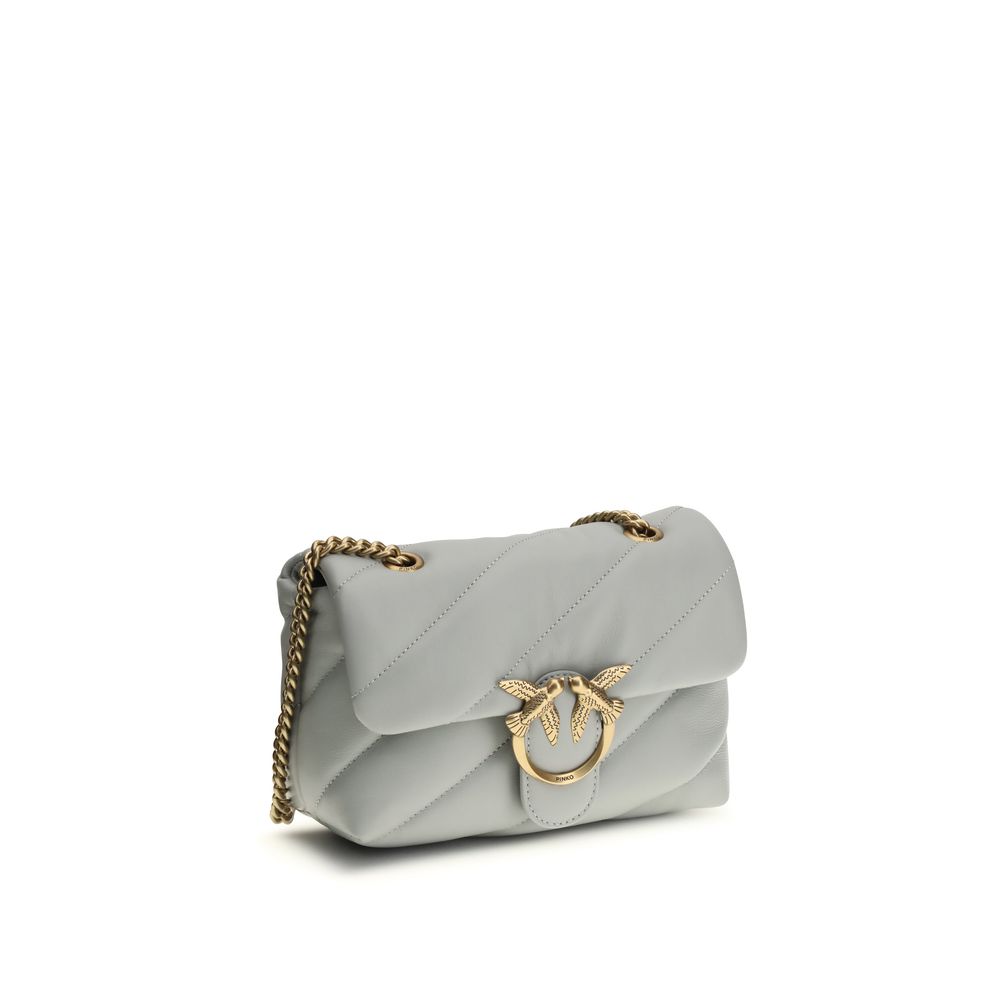 PINKO Gray Calf Leather Bos Taurus Shoulder Bag | Regal Royce