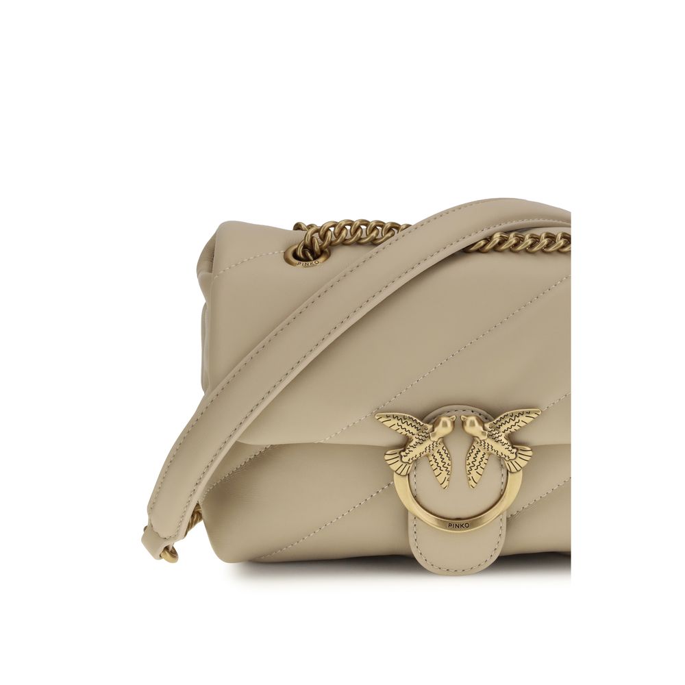 PINKO Beige Calf Leather Bos Taurus Shoulder Bag | Regal Royce
