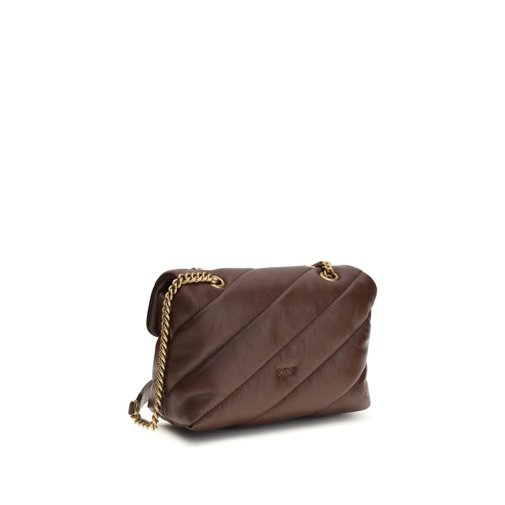 PINKO Brown Calf Leather Bos Taurus Shoulder Bag | Regal Royce