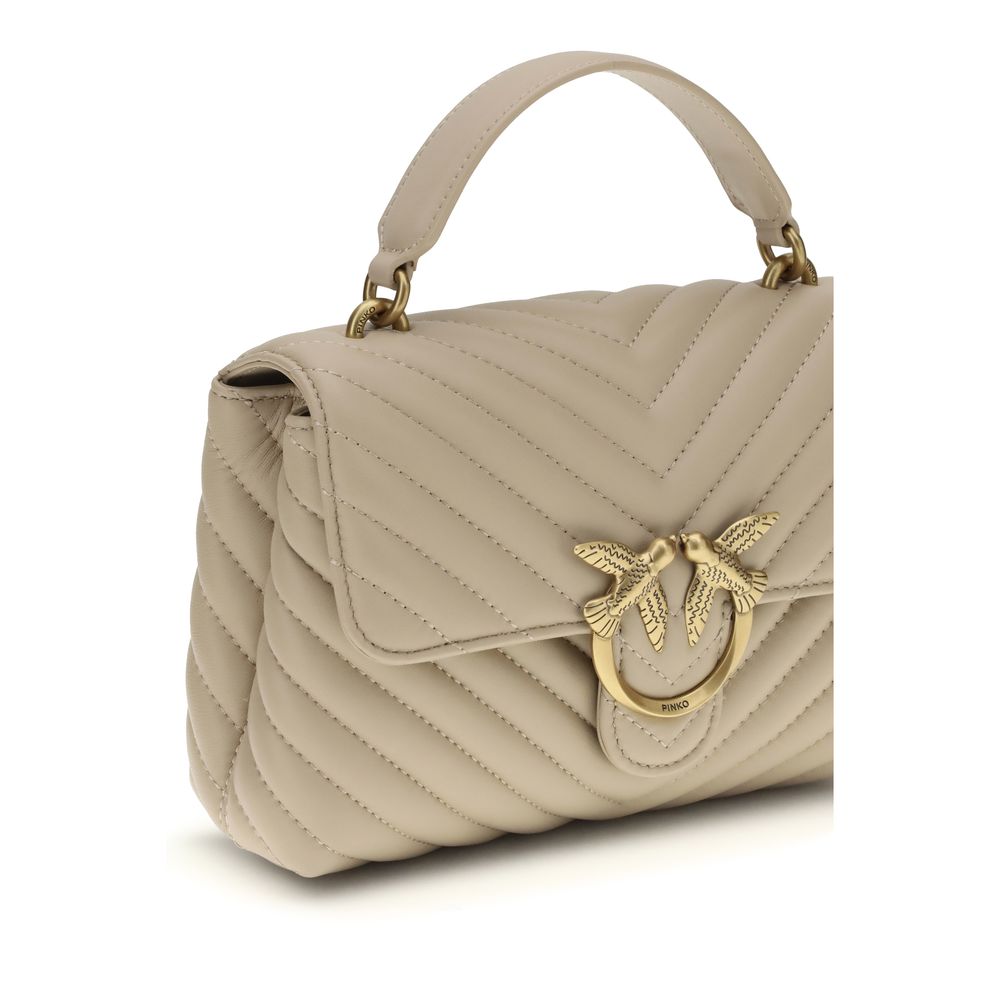 PINKO Beige Calf Leather Bos Taurus Handbag | Regal Royce