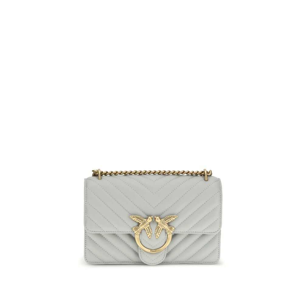 PINKO Gray Calf Leather Bos Taurus Shoulder Bag | Regal Royce