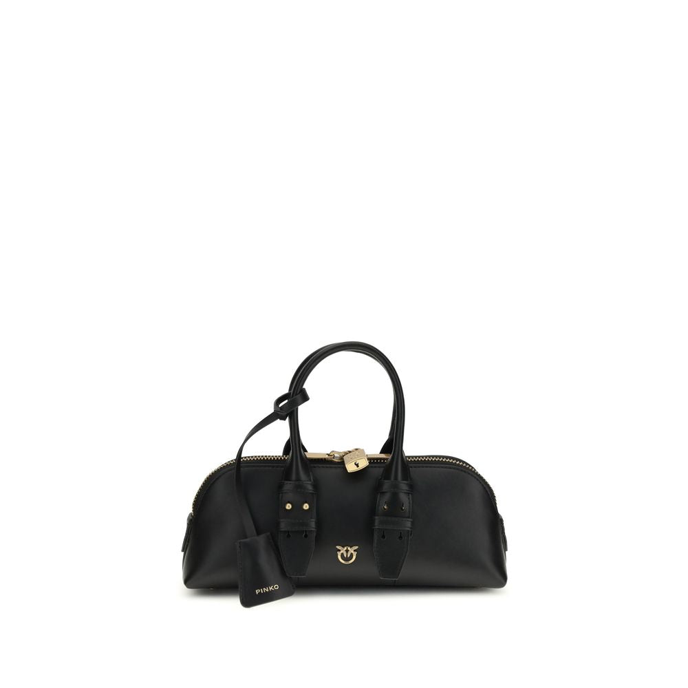 PINKO Black Calf Leather Bos Taurus Handbag | Regal Royce