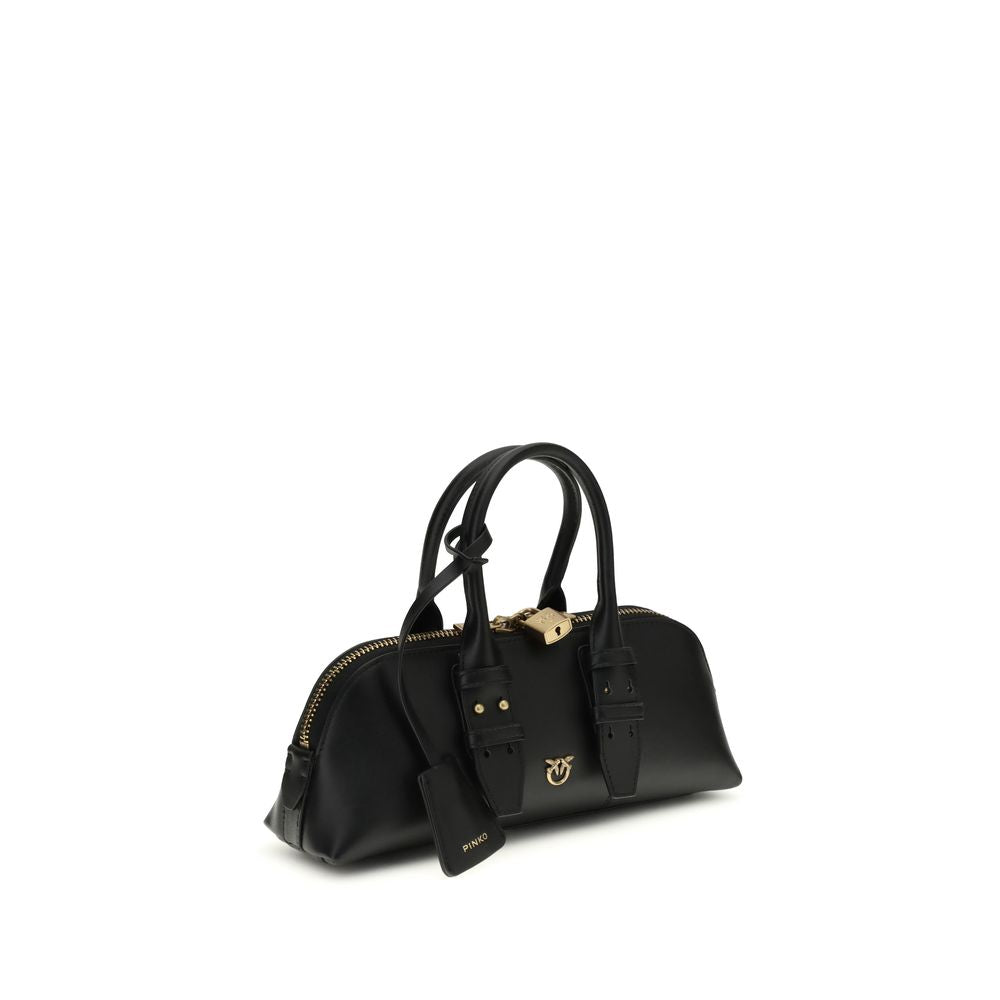 PINKO Black Calf Leather Bos Taurus Handbag | Regal Royce