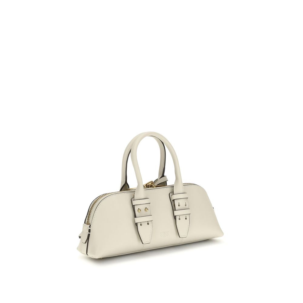PINKO Cream Calf Leather Bos Taurus Handbag | Regal Royce