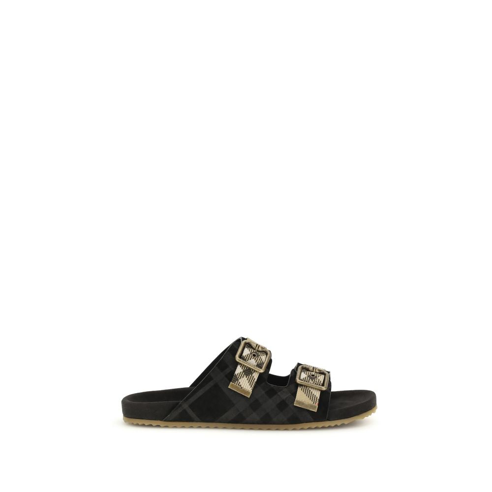 Burberry Multicolor Calf Leather Bos Taurus Flat Sandals | Regal Royce
