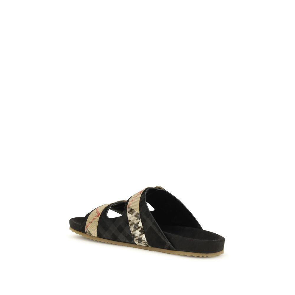 Burberry Multicolor Calf Leather Bos Taurus Flat Sandals | Regal Royce