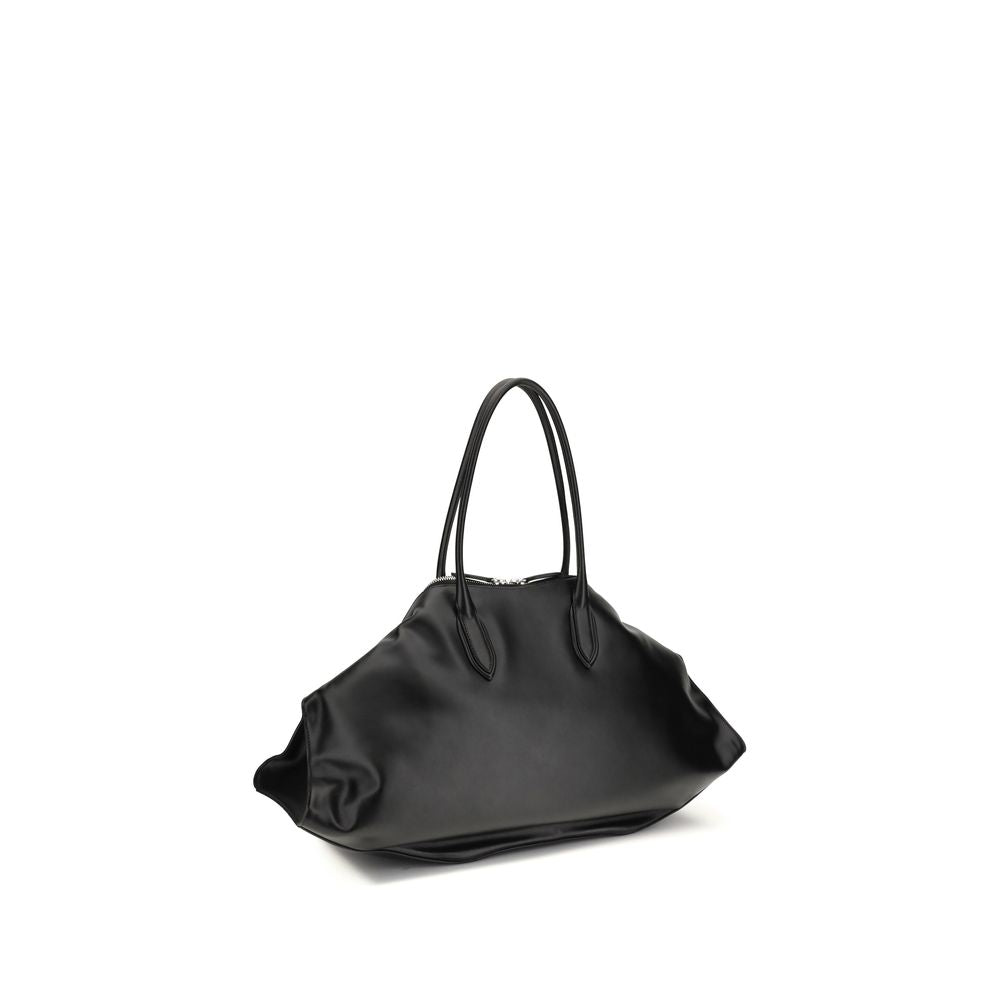 Alexander McQueen Black Calf Leather Bos Taurus Shoulder Bag | Regal Royce