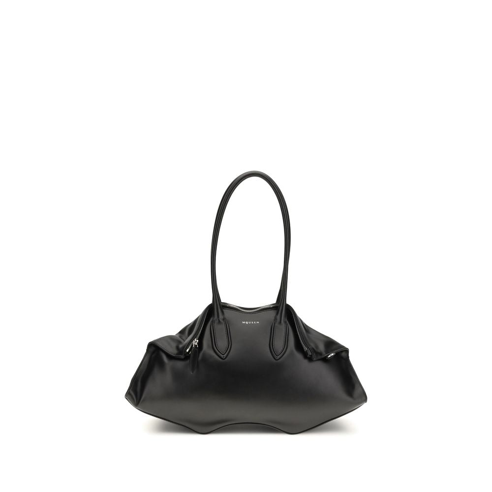 Alexander McQueen Black Calf Leather Bos Taurus Shoulder Bag | Regal Royce