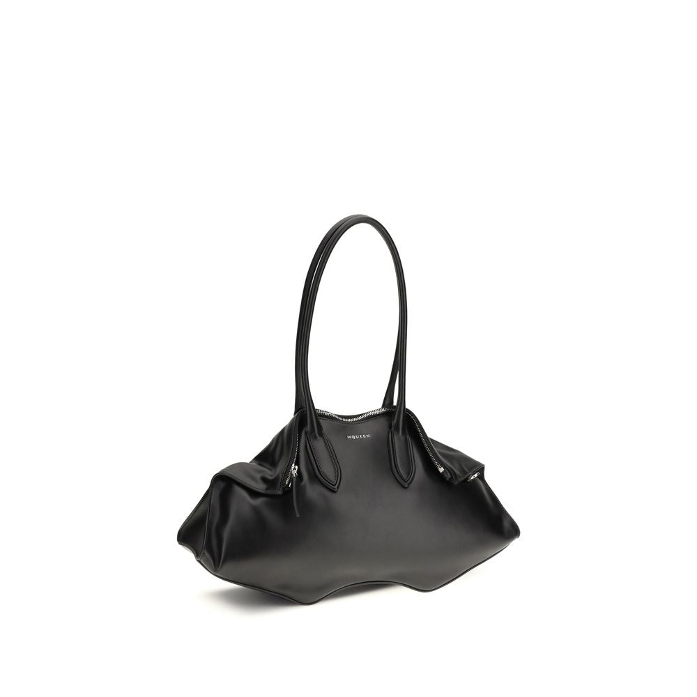Alexander McQueen Black Calf Leather Bos Taurus Shoulder Bag | Regal Royce