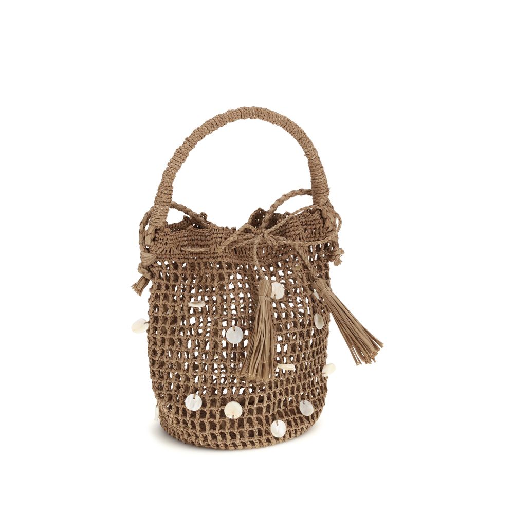 Alanui Brown Raffia Backet Bag | Regal Royce