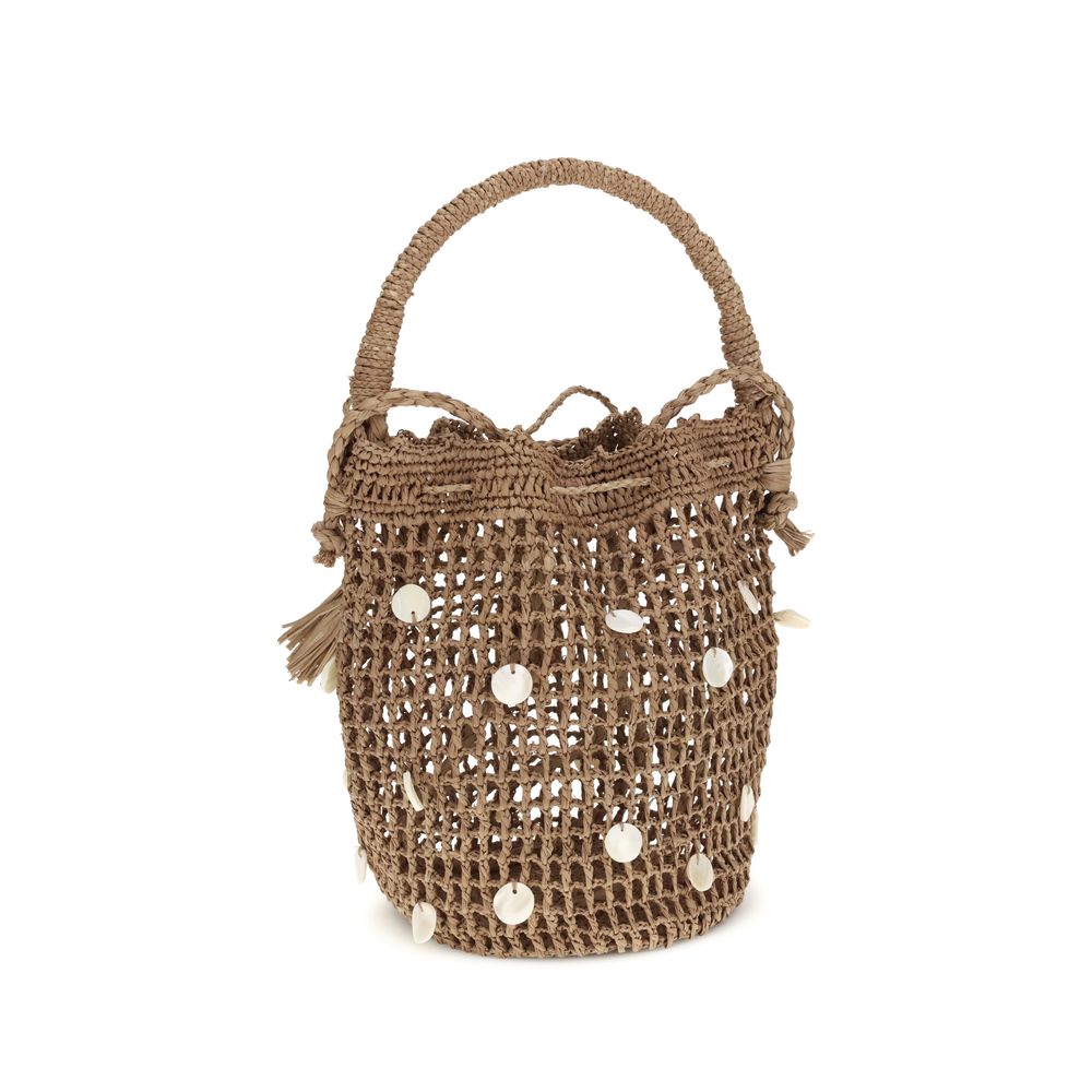 Alanui Brown Raffia Backet Bag | Regal Royce