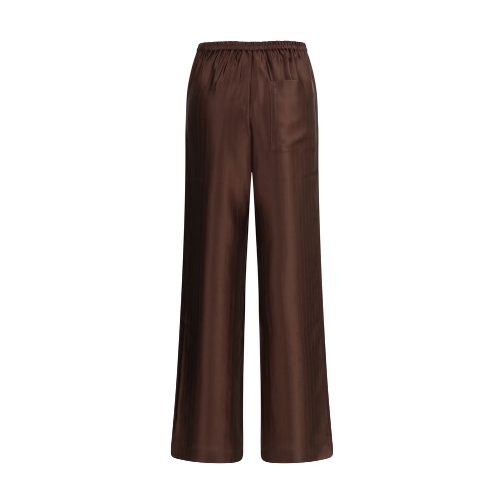 Loulou De Saison Brown Viscose Casual Pants | Regal Royce