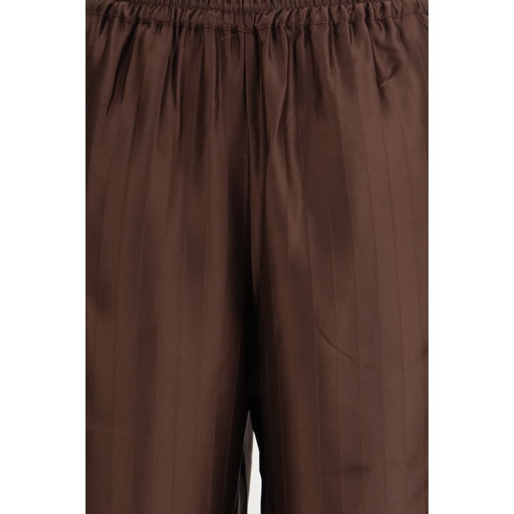 Loulou De Saison Brown Viscose Casual Pants | Regal Royce
