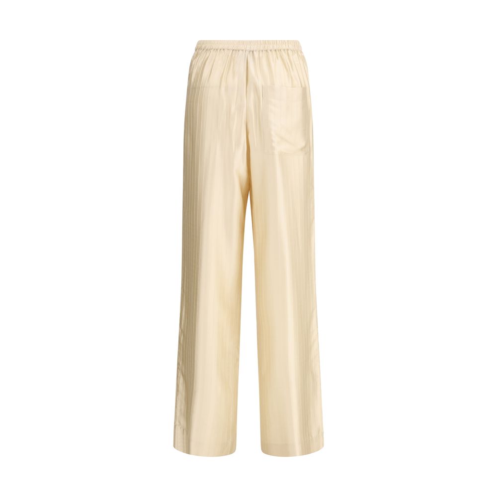 Loulou De Saison Cream Viscose Casual Pants | Regal Royce