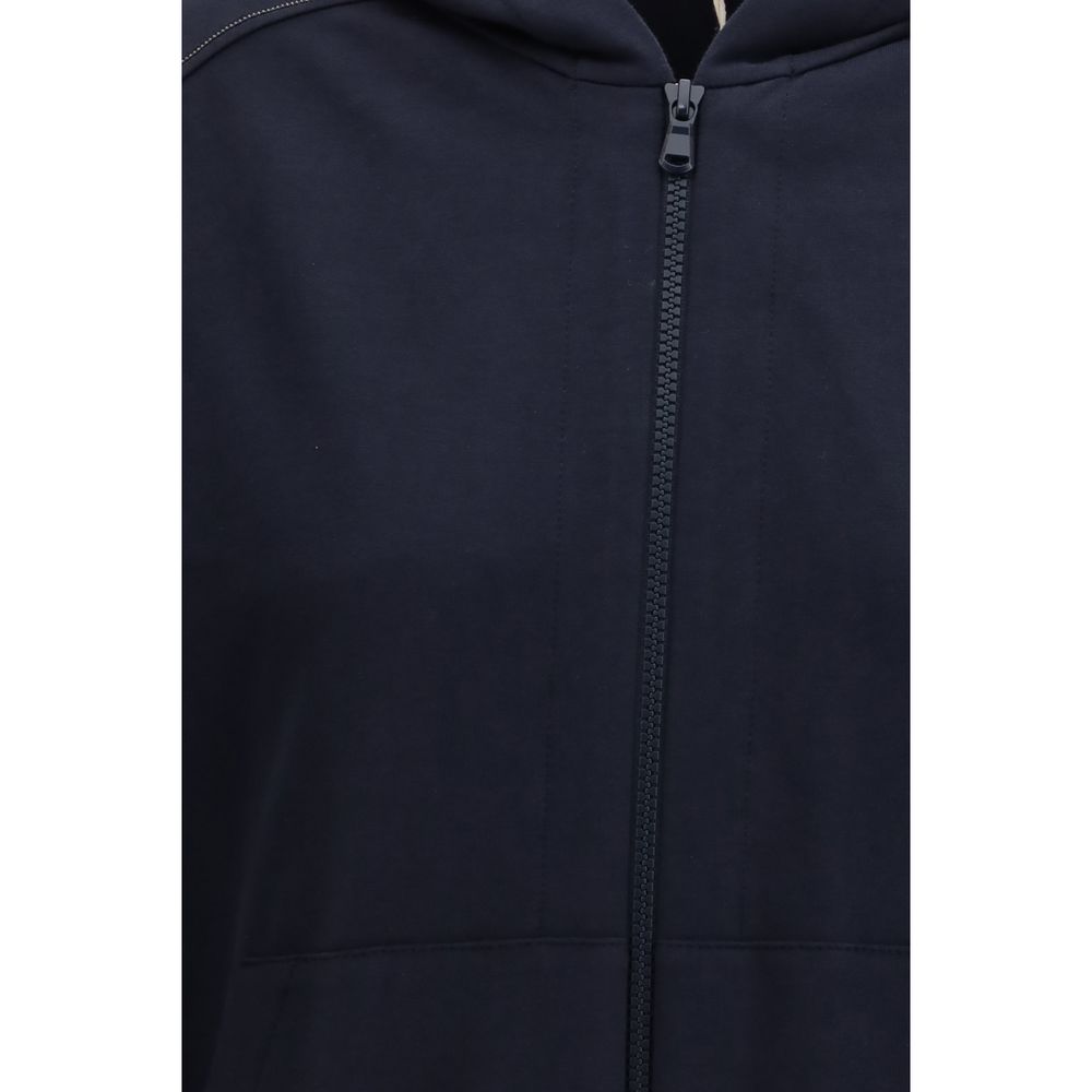 Brunello Cucinelli Blue Cotton Sweatshirt | Regal Royce